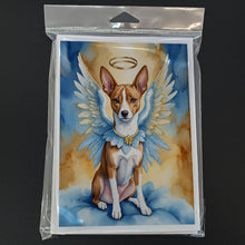 Load image into Gallery viewer, Basenji My Angel Greeting Cards - Blank Note Cards – 8-Pack of Artist-Designed Cards with Envelopes
