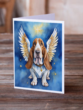 Load image into Gallery viewer, Basset Hound My Angel Greeting Cards - Blank Note Cards – 8-Pack of Artist-Designed Cards with Envelopes