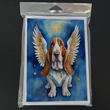 Load image into Gallery viewer, Basset Hound My Angel Greeting Cards - Blank Note Cards – 8-Pack of Artist-Designed Cards with Envelopes