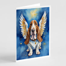 Load image into Gallery viewer, Basset Hound My Angel Greeting Cards - Blank Note Cards – 8-Pack of Artist-Designed Cards with Envelopes