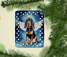 Load image into Gallery viewer, Black and Tan Coonhound My Angel Porcelain Ornament