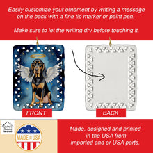 Load image into Gallery viewer, Black and Tan Coonhound My Angel Porcelain Ornament