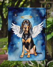 Load image into Gallery viewer, Black and Tan Coonhound My Angel Garden Flag – Memorial or Christmas Dog Angel Decor