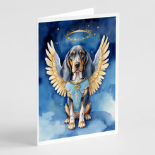 Load image into Gallery viewer, Bluetick Coonhound My Angel Greeting Cards - Blank Note Cards – 8-Pack of Artist-Designed Cards with Envelopes