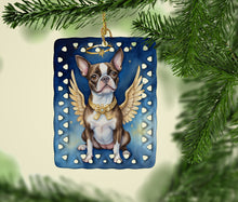 Load image into Gallery viewer, Boston Terrier My Angel Porcelain Ornament