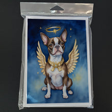 Load image into Gallery viewer, Boston Terrier My Angel Greeting Cards - Blank Note Cards – 8-Pack of Artist-Designed Cards with Envelopes