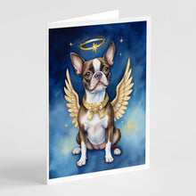 Load image into Gallery viewer, Boston Terrier My Angel Greeting Cards - Blank Note Cards – 8-Pack of Artist-Designed Cards with Envelopes