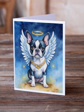 Load image into Gallery viewer, Boston Terrier My Angel Greeting Cards - Blank Note Cards – 8-Pack of Artist-Designed Cards with Envelopes