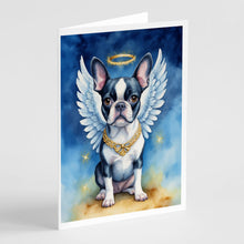Load image into Gallery viewer, Boston Terrier My Angel Greeting Cards - Blank Note Cards – 8-Pack of Artist-Designed Cards with Envelopes