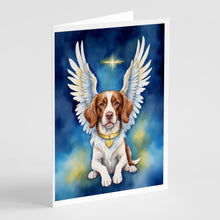 Load image into Gallery viewer, Brittany Spaniel My Angel Greeting Cards - Blank Note Cards – 8-Pack of Artist-Designed Cards with Envelopes