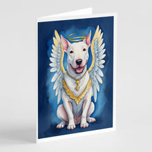 Load image into Gallery viewer, Bull Terrier My Angel Greeting Cards - Blank Note Cards – 8-Pack of Artist-Designed Cards with Envelopes