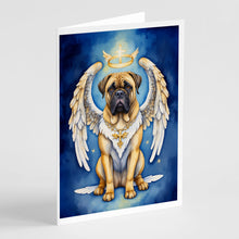Load image into Gallery viewer, Bullmastiff My Angel Greeting Cards - Blank Note Cards – 8-Pack of Artist-Designed Cards with Envelopes