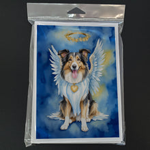 Load image into Gallery viewer, Collie My Angel Greeting Cards - Blank Note Cards – 8-Pack of Artist-Designed Cards with Envelopes