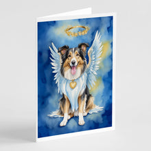 Load image into Gallery viewer, Collie My Angel Greeting Cards - Blank Note Cards – 8-Pack of Artist-Designed Cards with Envelopes