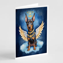 Load image into Gallery viewer, Doberman Pinscher My Angel Greeting Cards - Blank Note Cards – 8-Pack of Artist-Designed Cards with Envelopes