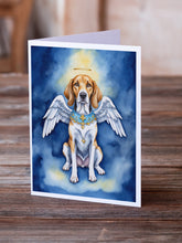 Load image into Gallery viewer, English Foxhound My Angel Greeting Cards - Blank Note Cards – 8-Pack of Artist-Designed Cards with Envelopes