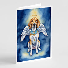 Load image into Gallery viewer, English Foxhound My Angel Greeting Cards - Blank Note Cards – 8-Pack of Artist-Designed Cards with Envelopes