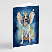 Load image into Gallery viewer, English Setter My Angel Greeting Cards - Blank Note Cards – 8-Pack of Artist-Designed Cards with Envelopes