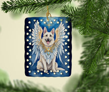 Load image into Gallery viewer, White German Shepherd My Angel Porcelain Ornament