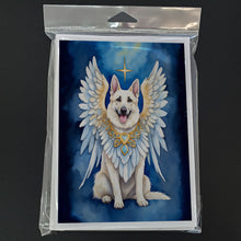 Load image into Gallery viewer, White German Shepherd My Angel Greeting Cards - Blank Note Cards – 8-Pack of Artist-Designed Cards with Envelopes