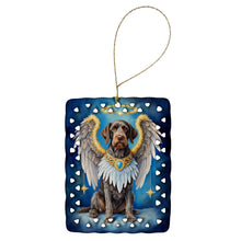Load image into Gallery viewer, German Wirehaired Pointer My Angel Porcelain Ornament