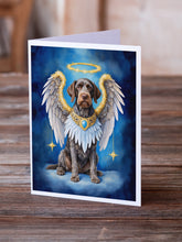 Load image into Gallery viewer, German Wirehaired Pointer My Angel Greeting Cards - Blank Note Cards – 8-Pack of Artist-Designed Cards with Envelopes