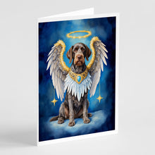 Load image into Gallery viewer, German Wirehaired Pointer My Angel Greeting Cards - Blank Note Cards – 8-Pack of Artist-Designed Cards with Envelopes