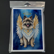 Load image into Gallery viewer, Keeshond My Angel Greeting Cards - Blank Note Cards – 8-Pack of Artist-Designed Cards with Envelopes