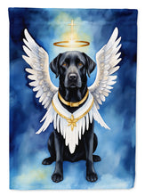 Load image into Gallery viewer, Black Labrador Retriever My Angel Garden Flag – Memorial or Christmas Dog Angel Decor