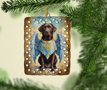 Load image into Gallery viewer, Chocolate Labrador Retriever My Angel Porcelain Ornament