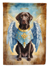 Load image into Gallery viewer, Chocolate Labrador Retriever My Angel Garden Flag – Memorial or Christmas Dog Angel Decor