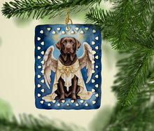 Load image into Gallery viewer, Chocolate Labrador Retriever My Angel Porcelain Ornament