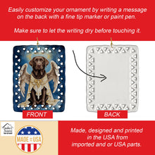 Load image into Gallery viewer, Chocolate Labrador Retriever My Angel Porcelain Ornament