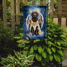 Load image into Gallery viewer, Chocolate Labrador Retriever My Angel Garden Flag – Memorial or Christmas Dog Angel Decor