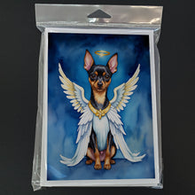 Load image into Gallery viewer, Miniature Pinscher My Angel Greeting Cards - Blank Note Cards – 8-Pack of Artist-Designed Cards with Envelopes