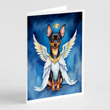 Load image into Gallery viewer, Miniature Pinscher My Angel Greeting Cards - Blank Note Cards – 8-Pack of Artist-Designed Cards with Envelopes