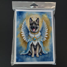 Load image into Gallery viewer, Norwegian Elkhound My Angel Greeting Cards - Blank Note Cards – 8-Pack of Artist-Designed Cards with Envelopes