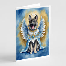 Load image into Gallery viewer, Norwegian Elkhound My Angel Greeting Cards - Blank Note Cards – 8-Pack of Artist-Designed Cards with Envelopes