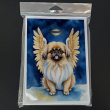 Load image into Gallery viewer, Pekingese My Angel Greeting Cards - Blank Note Cards – 8-Pack of Artist-Designed Cards with Envelopes