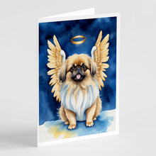 Load image into Gallery viewer, Pekingese My Angel Greeting Cards - Blank Note Cards – 8-Pack of Artist-Designed Cards with Envelopes