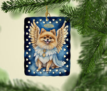 Load image into Gallery viewer, Pomeranian My Angel Porcelain Ornament