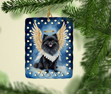 Load image into Gallery viewer, Black Pomeranian My Angel Porcelain Ornament