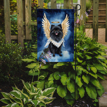 Load image into Gallery viewer, Black Pomeranian My Angel Garden Flag – Memorial or Christmas Dog Angel Decor