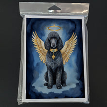 Load image into Gallery viewer, Black Poodle My Angel Greeting Cards - Blank Note Cards – 8-Pack of Artist-Designed Cards with Envelopes