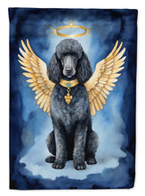Load image into Gallery viewer, Black Poodle My Angel Garden Flag – Memorial or Christmas Dog Angel Decor