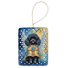 Load image into Gallery viewer, Black Poodle My Angel Porcelain Ornament