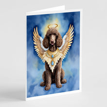 Load image into Gallery viewer, Chocolate Poodle My Angel Greeting Cards - Blank Note Cards – 8-Pack of Artist-Designed Cards with Envelopes