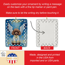 Load image into Gallery viewer, Chocolate Poodle My Angel Porcelain Ornament