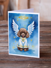 Load image into Gallery viewer, Chocolate Poodle My Angel Greeting Cards - Blank Note Cards – 8-Pack of Artist-Designed Cards with Envelopes