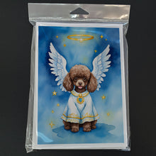 Load image into Gallery viewer, Chocolate Poodle My Angel Greeting Cards - Blank Note Cards – 8-Pack of Artist-Designed Cards with Envelopes